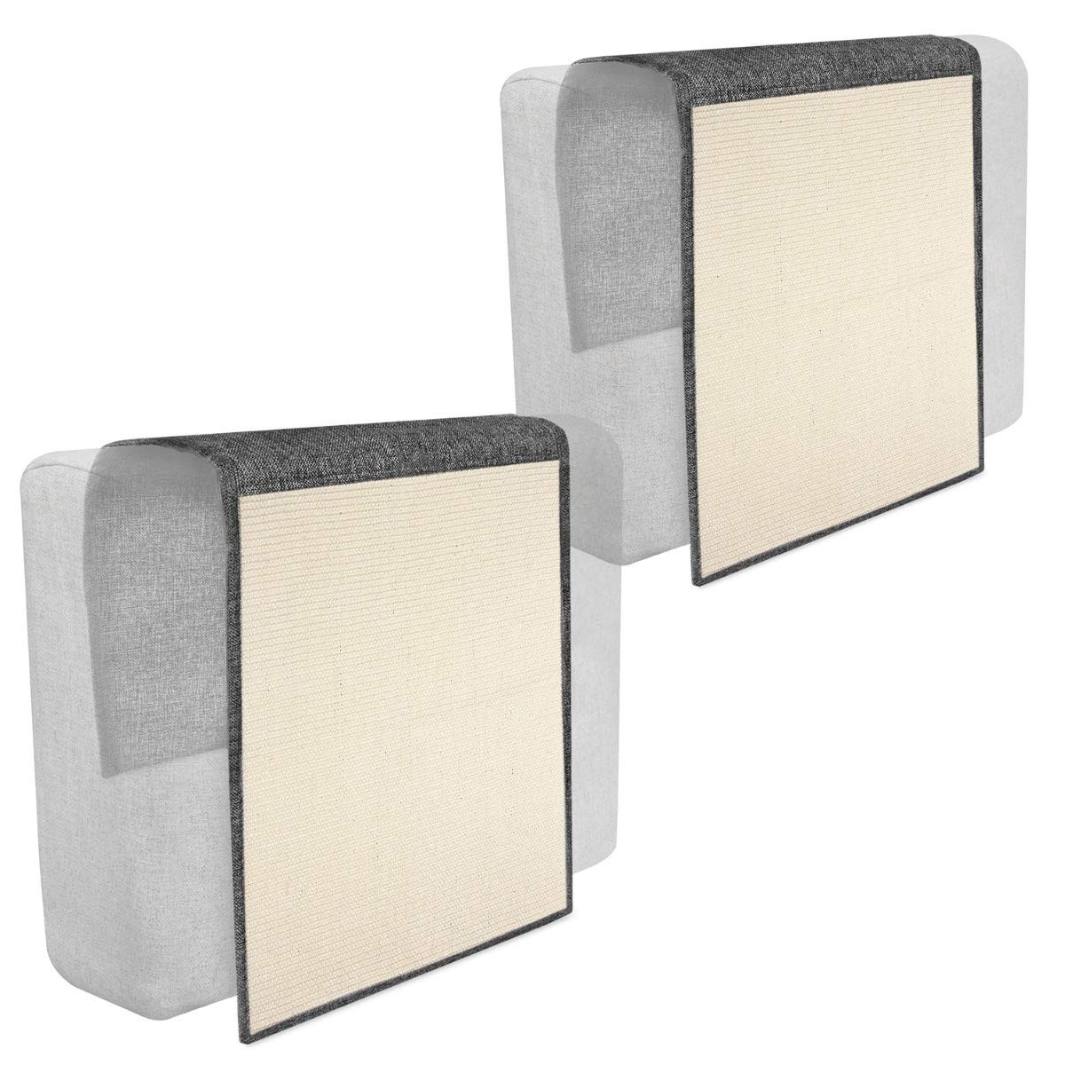 2X Cat Scratch Mats Sofa Protector - Natural Sisal Furniture Protector Scratc...