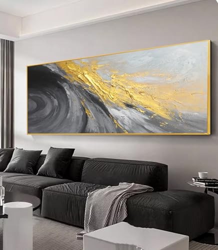 Large 3D Black and White Abstract Wall Art for Living 24x56inches x1 GFCP-701