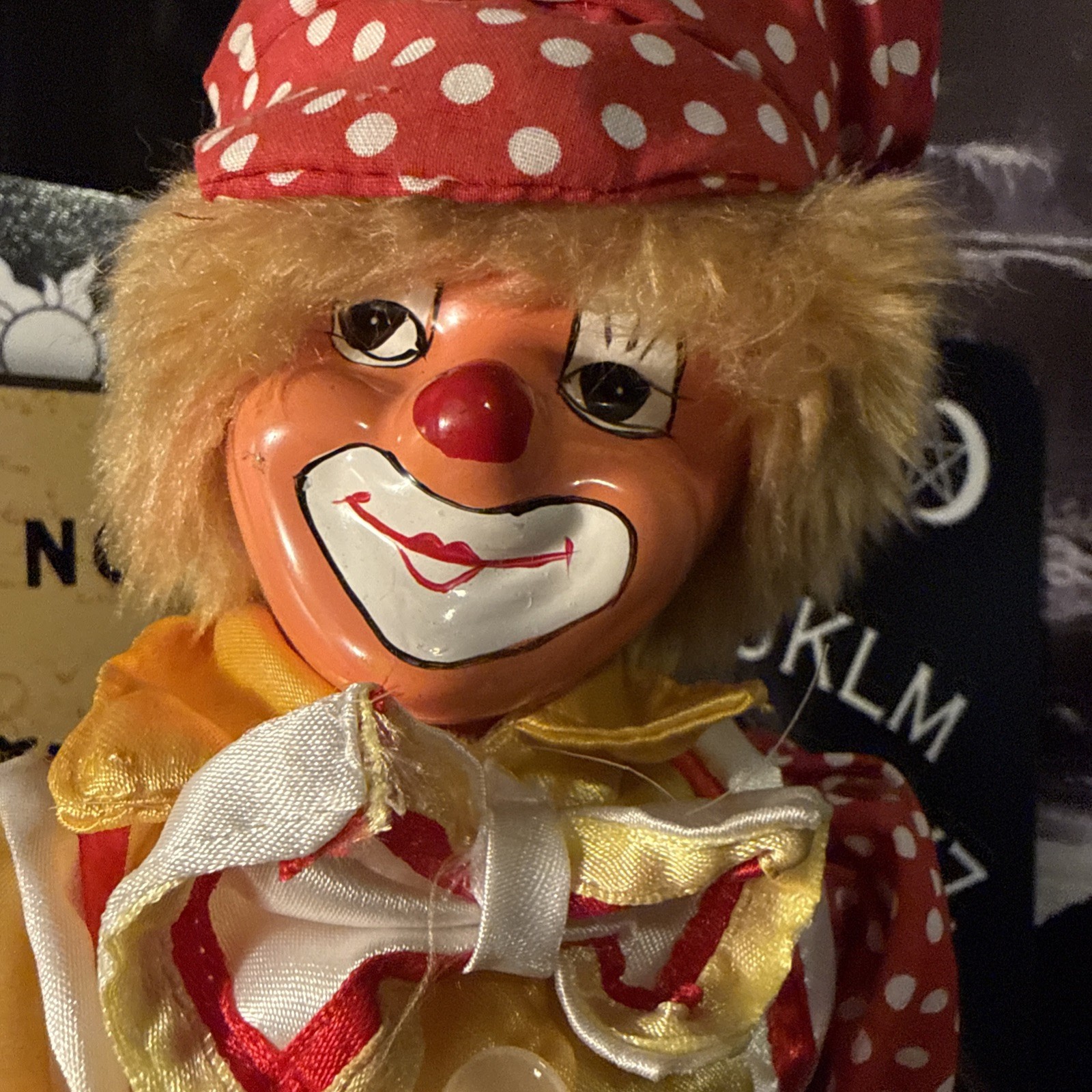 Haunted Musical Clown Doll Active Spirit ~ Grinlock, ~ Malevolent, Dark Arts 12”