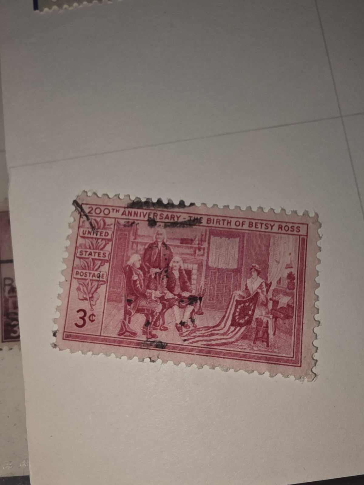 Vintage US Birth Of Betsy Ross 3c Stamp Used - #F1199