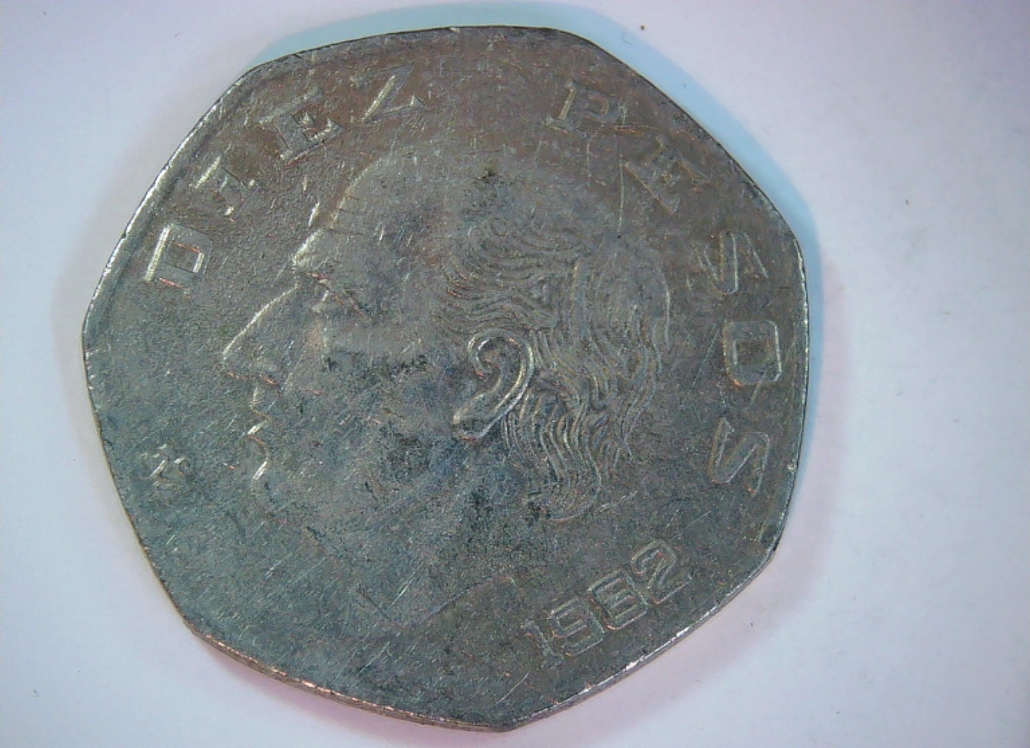 Mexico 1982 2 Pesos Mexico 2 Pesos (Octagonal, Miguel Hidalgo) Coin