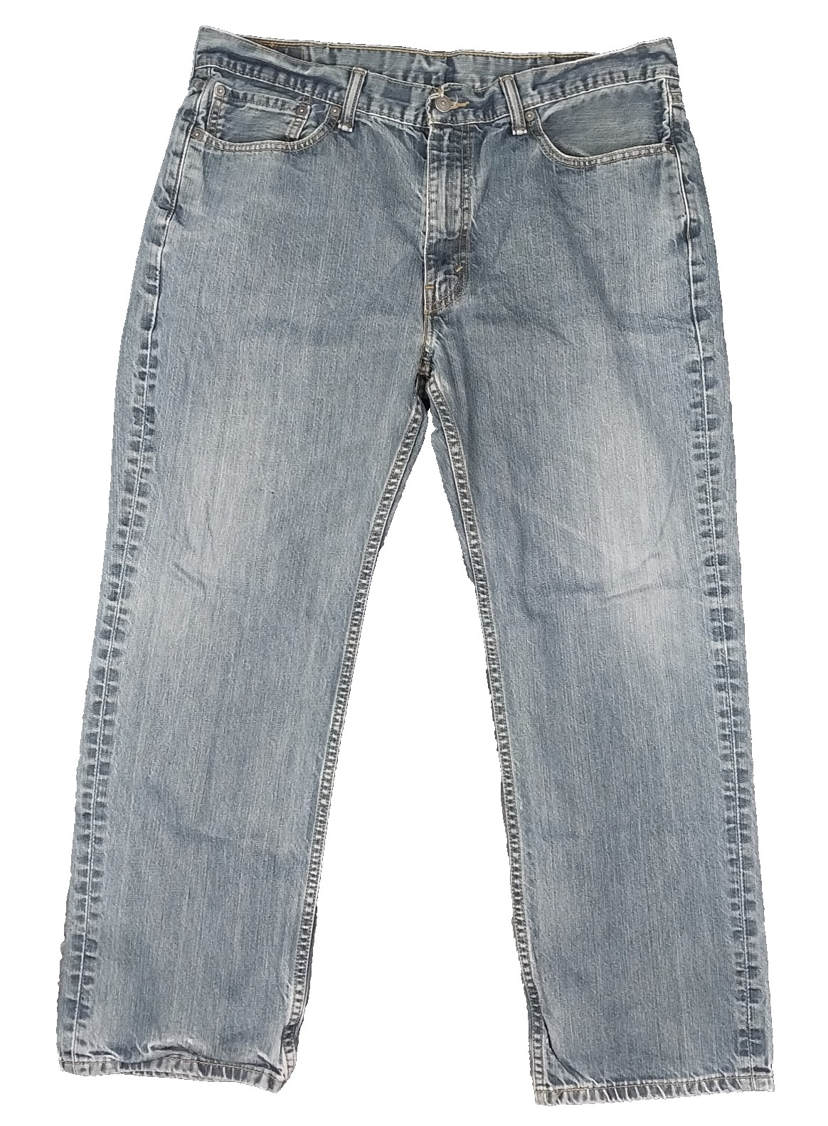 Levis 514 Jeans Mens 38x30 Straight Medium Wash 100% Cotton Blank Red Tab