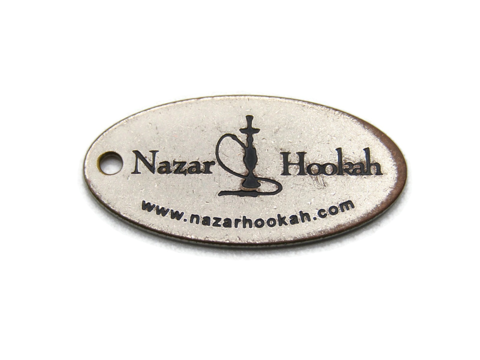 Nazar Hookah Charm Black & Silver Tone