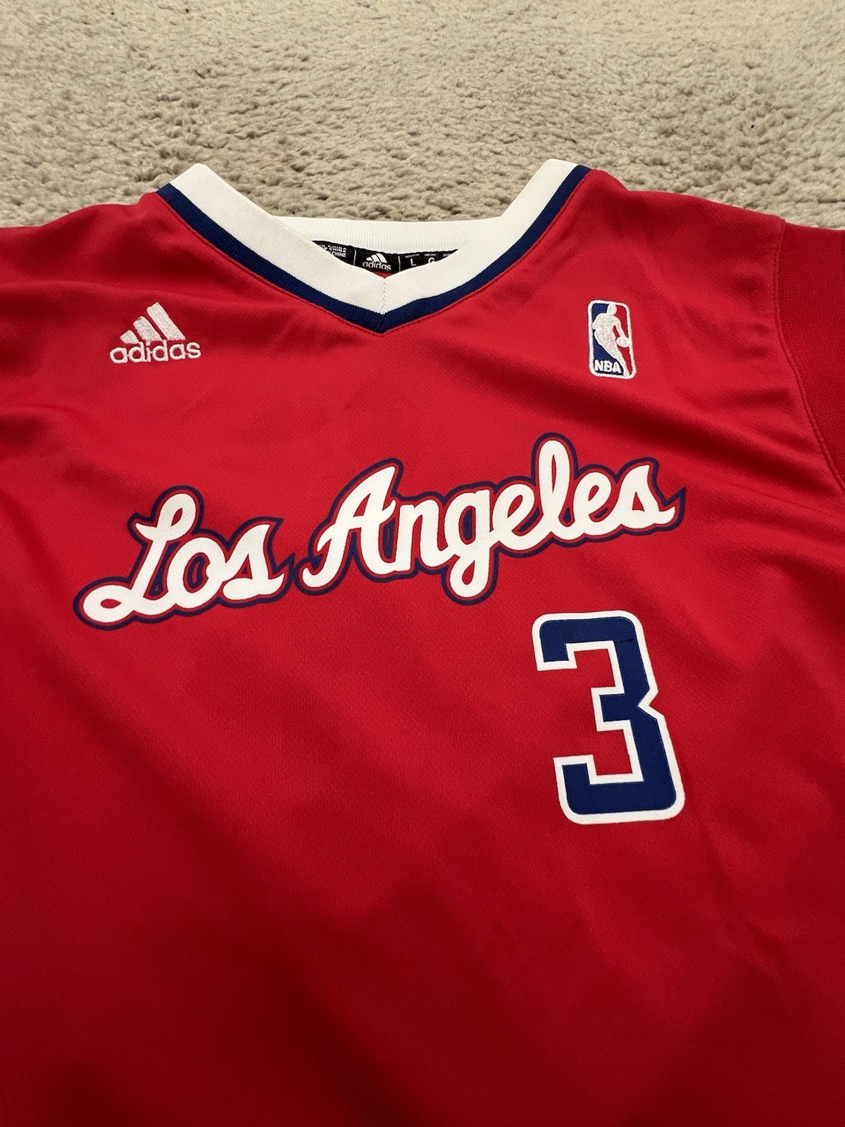 Adidas NBA LA Clippers 'Chris Paul #3' Red Kid's Jersey - Youth Size Large