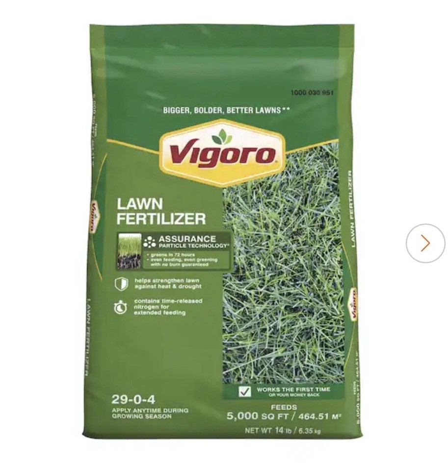 Vigoro Lawn Fertilizer 29-0-4, 5000 sq. ft., 14 lbs. Garden Lawn Food Feeds