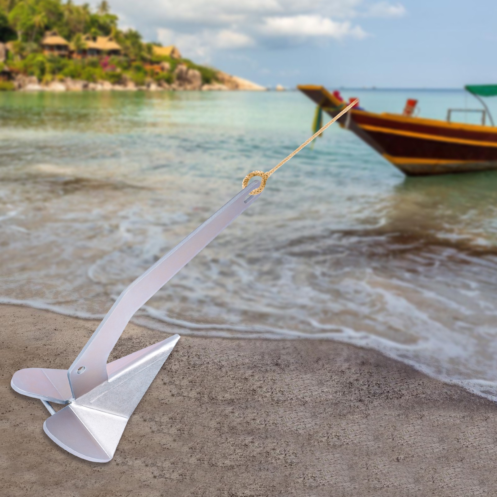 For 20-35ft Boats Triangular Plow Anchor Steel Anchor Galvanizing Boat Anchor