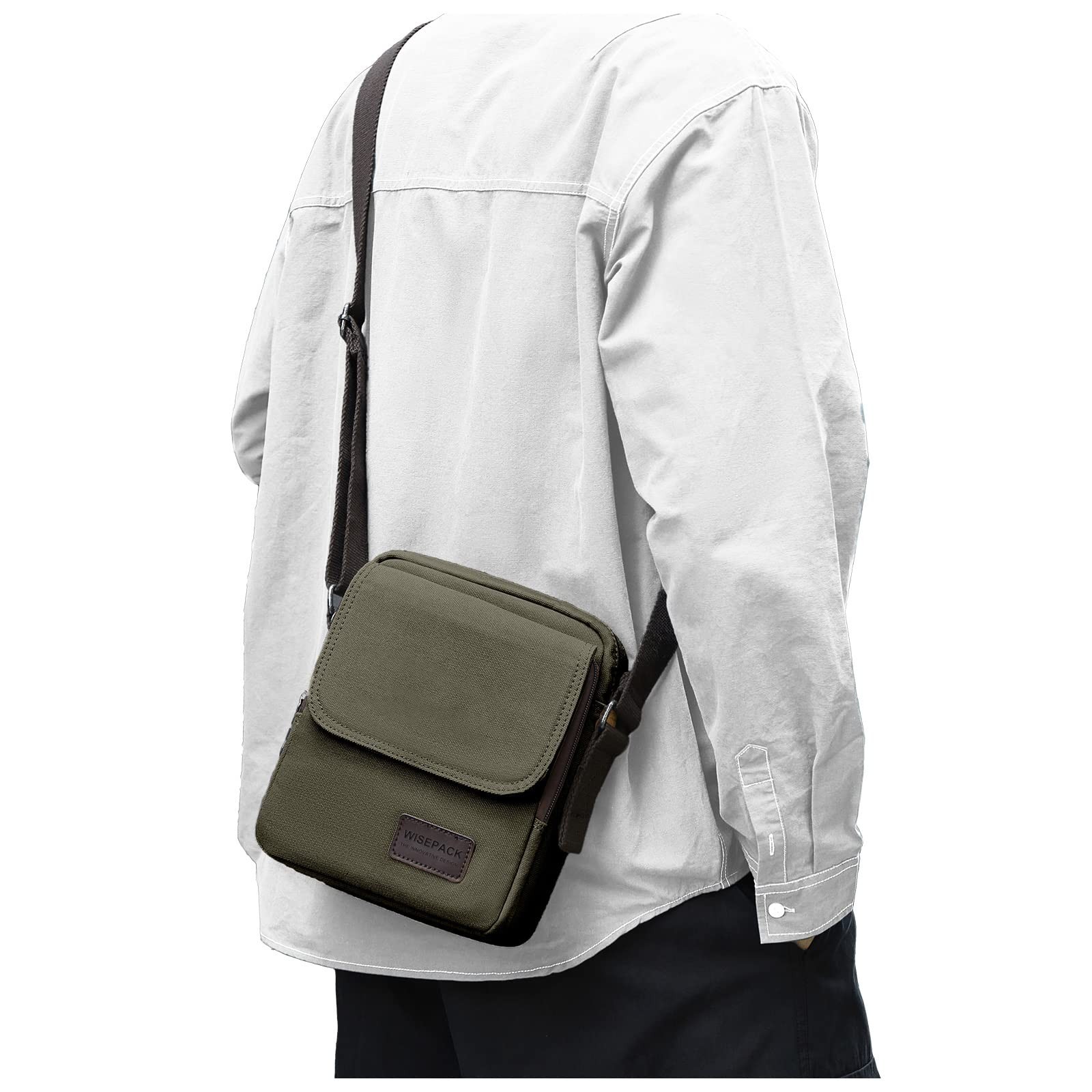 Small Crossbody Bag for Men,Canvas Messenger Shoulder Bags Crossbody Satchel ...