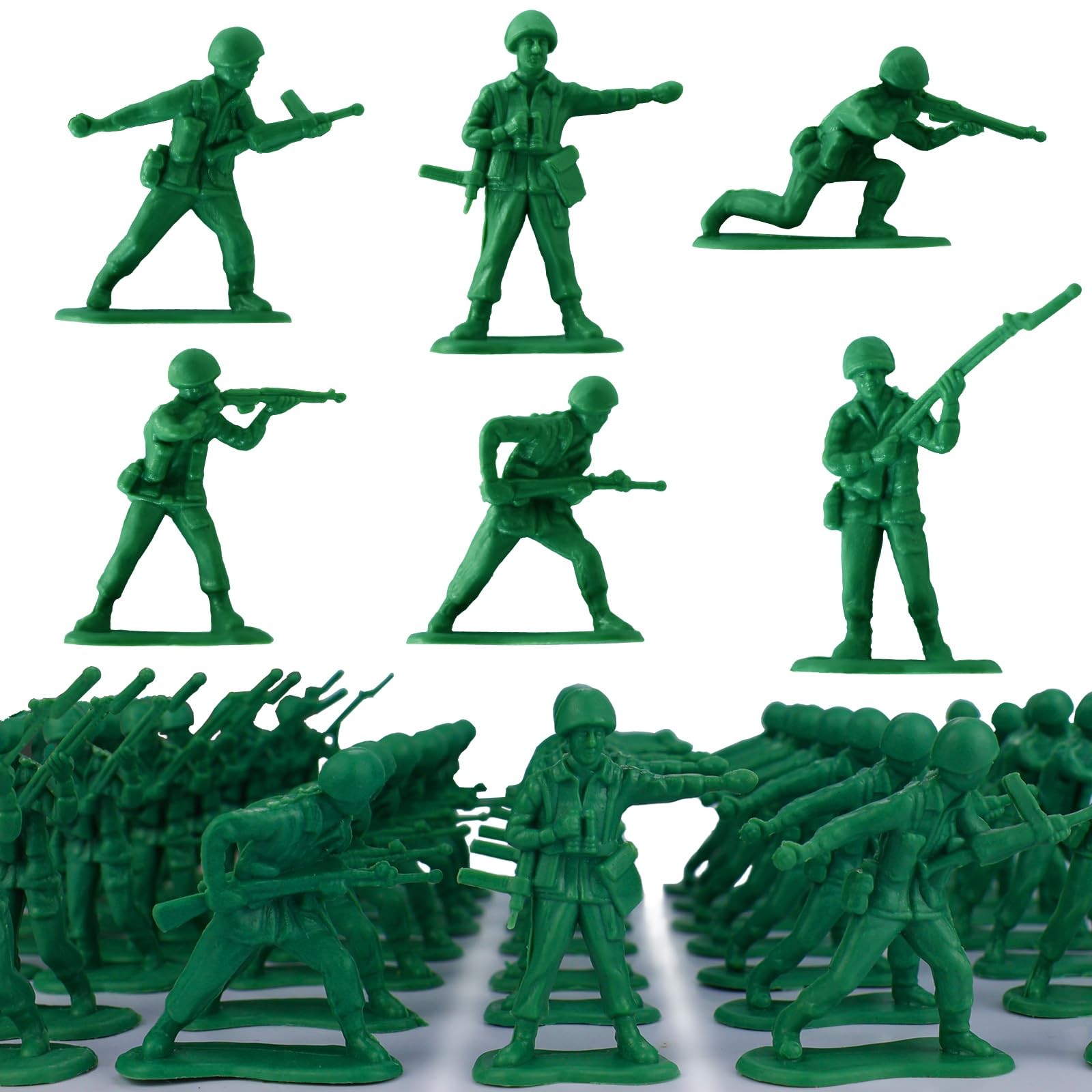 HAPTIME Toys for Boys, Toy Soldiers Set (50 pcs ) , Green Army Men 