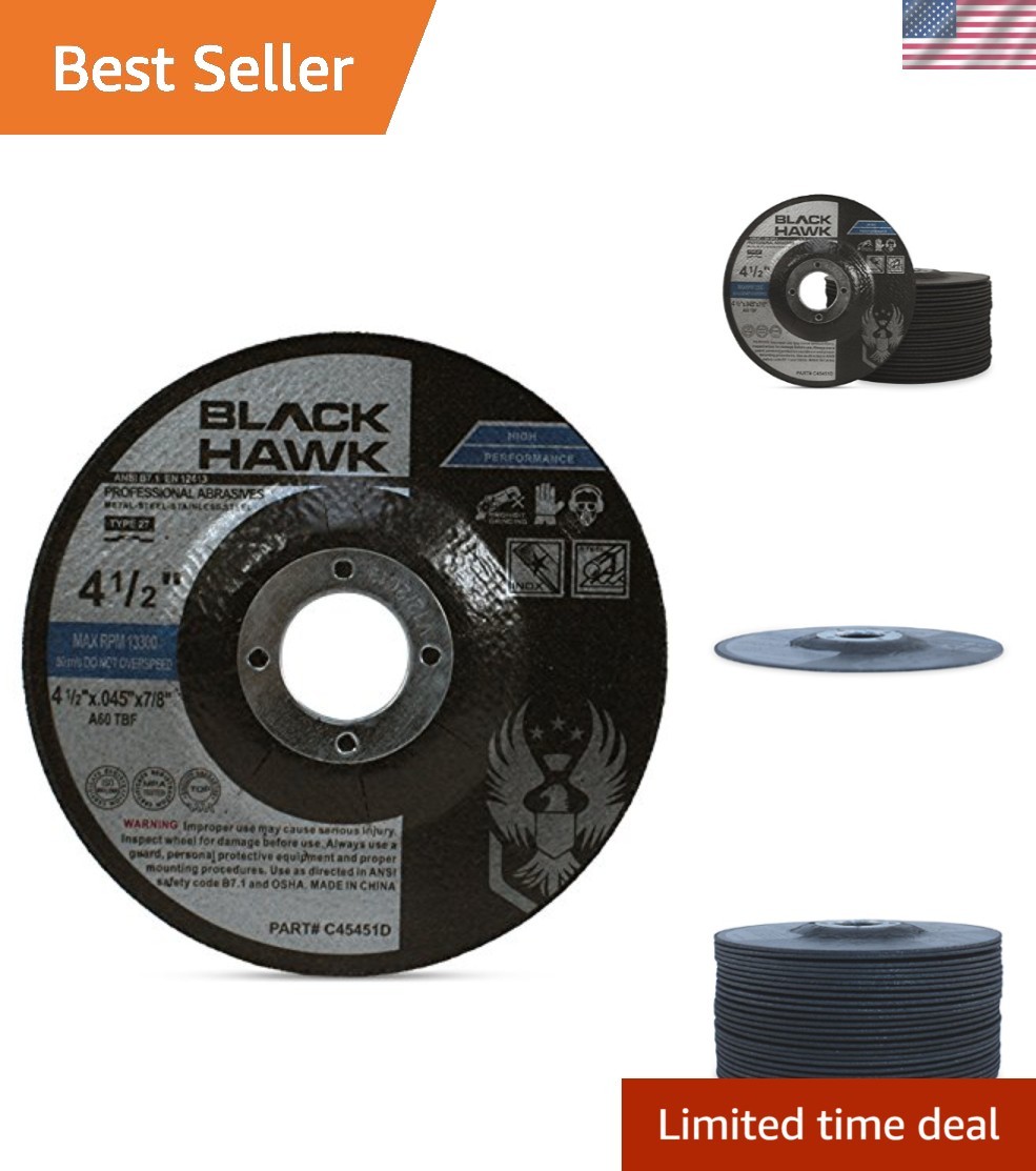 Metal and Stainless Steel Depressed Center Cut Off Wheels for Angle Grinders,...