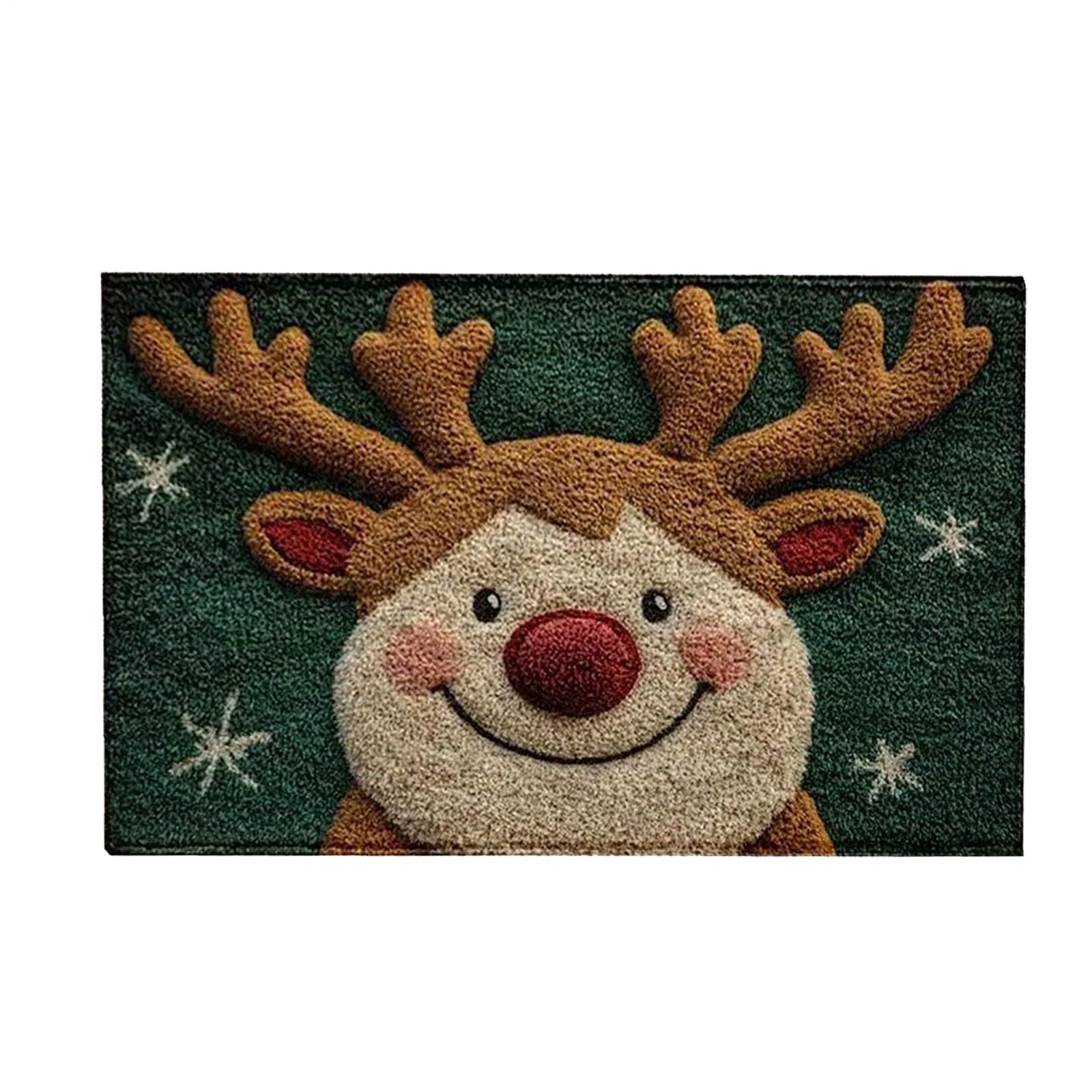 Christmas Doormat Non-Slip Absorbent Reindeer Rug 23.6x15.7 Inch 