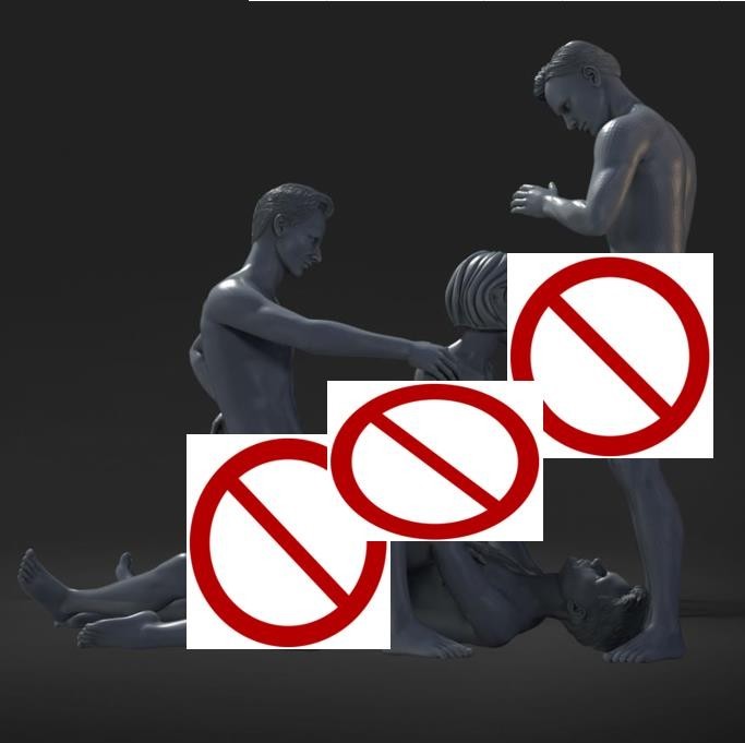 3D printed Resin Model Kit 3 Boy And Girl Action Anime Figure Unpainted Fantasy