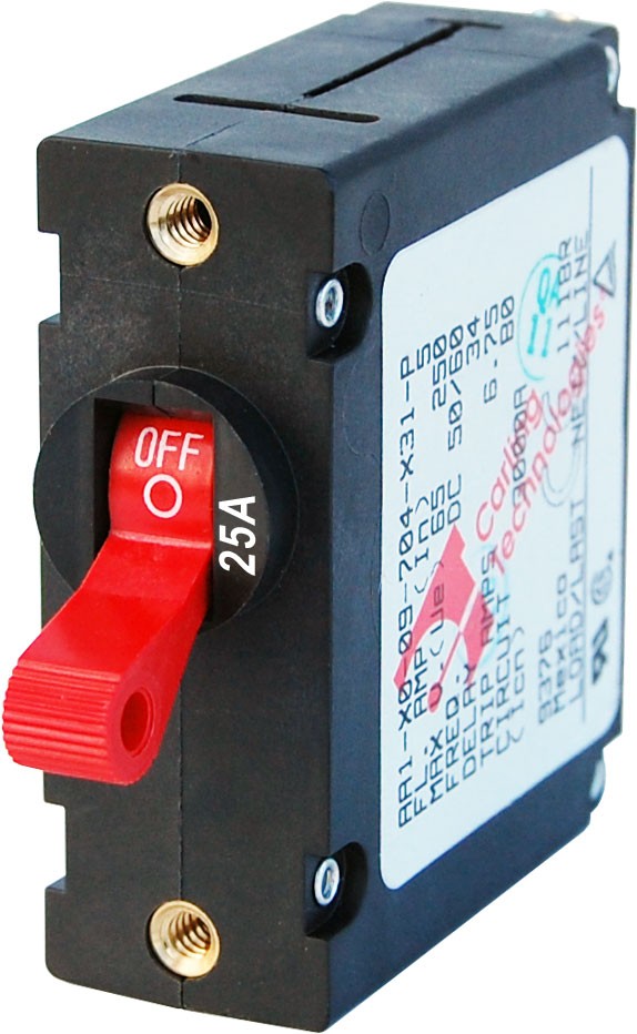Blue Sea - 7217-BSS Circuit Breaker AA1Toggle 25A Red (1EA)