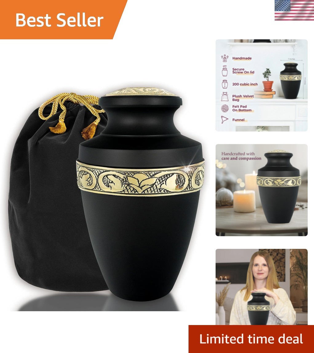 Cremation Urns for Human Ashes, Decorative Burial Urn for Adult Men and Women...