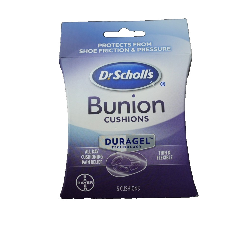 Dr Schol'ls Bunion 5 Cushions Dura Gel Technology Thin Flexible All Day Relief