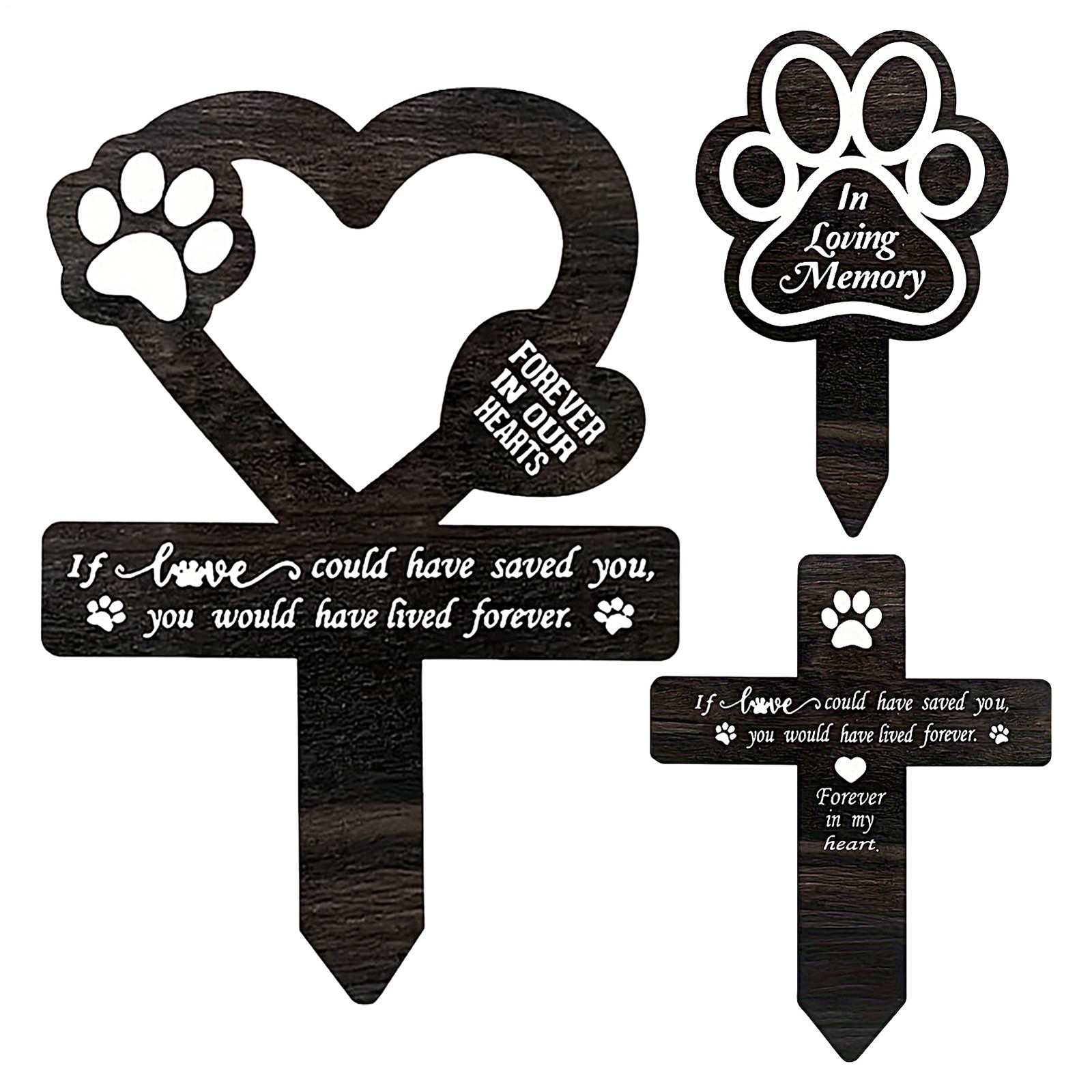 Pet Memorial Graves Markers Dog Cemetery Garden Memorial Stake Grave Decor Cross