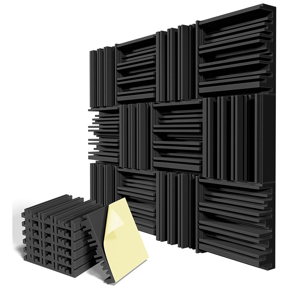 12 Pack 12x12x2Inch Acoustic Foam High Resilience Sound Proofing Padding4915