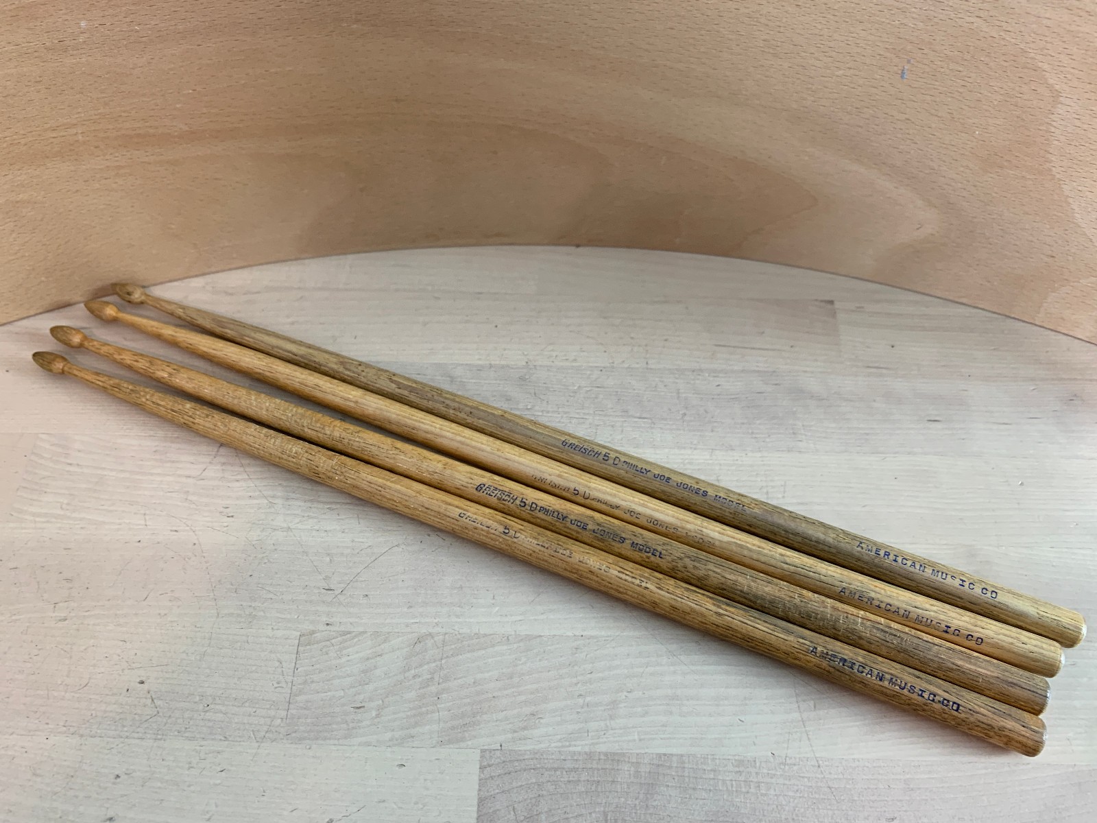 GRETSCH 5D Philly Joe Jones Signature Model DRUM STICKS Lot of 4x 60s 70s Vtg