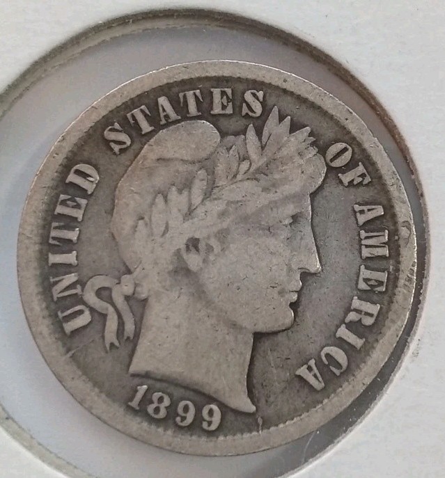 1899-P Barber Dime 90% Silver, VF I BELIEVE.  PLEASE SEE PIX.  FREE SHIPPING