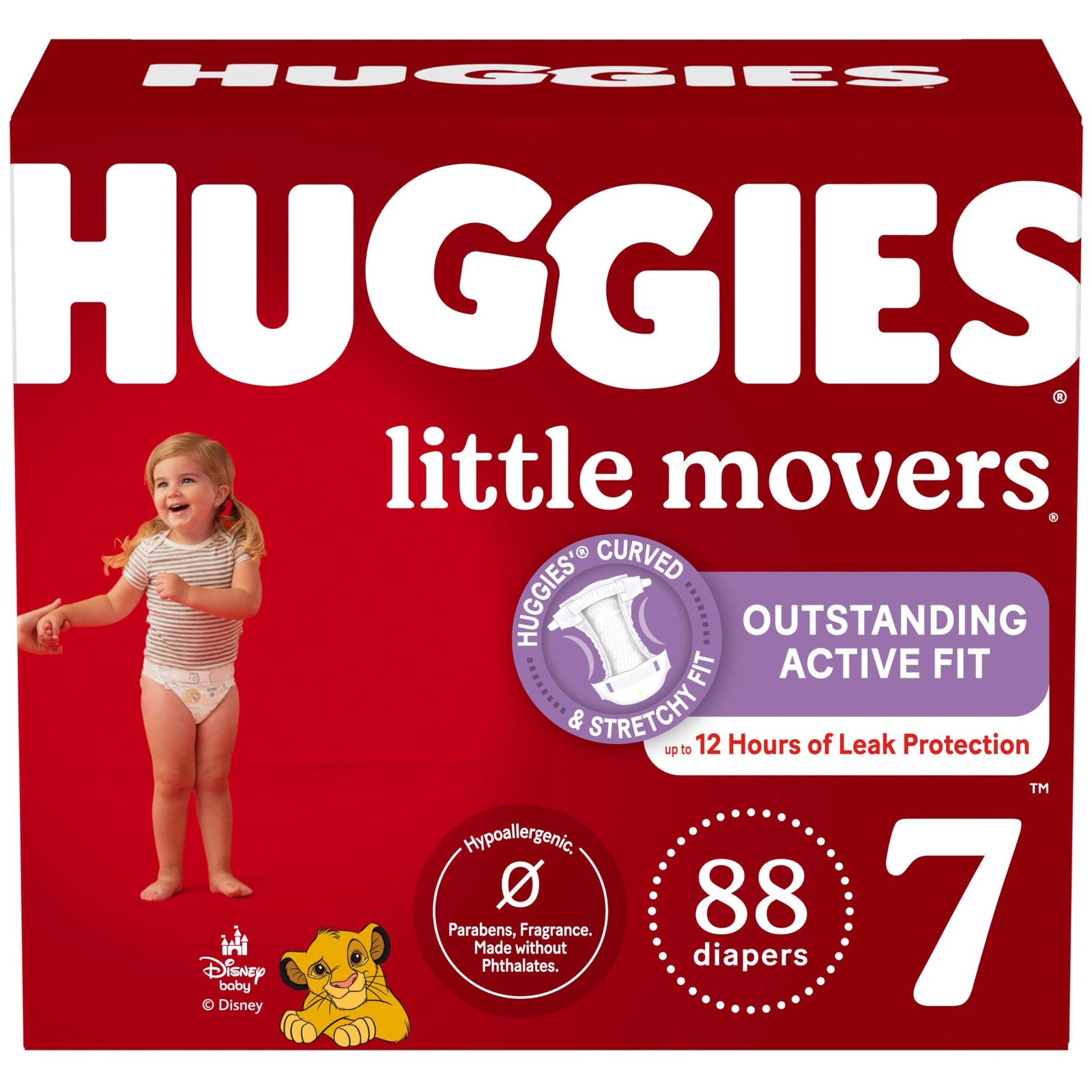 Diapers Size 7 Huggies Little Movers 88 Count 2 Pack Baby Packs disposable