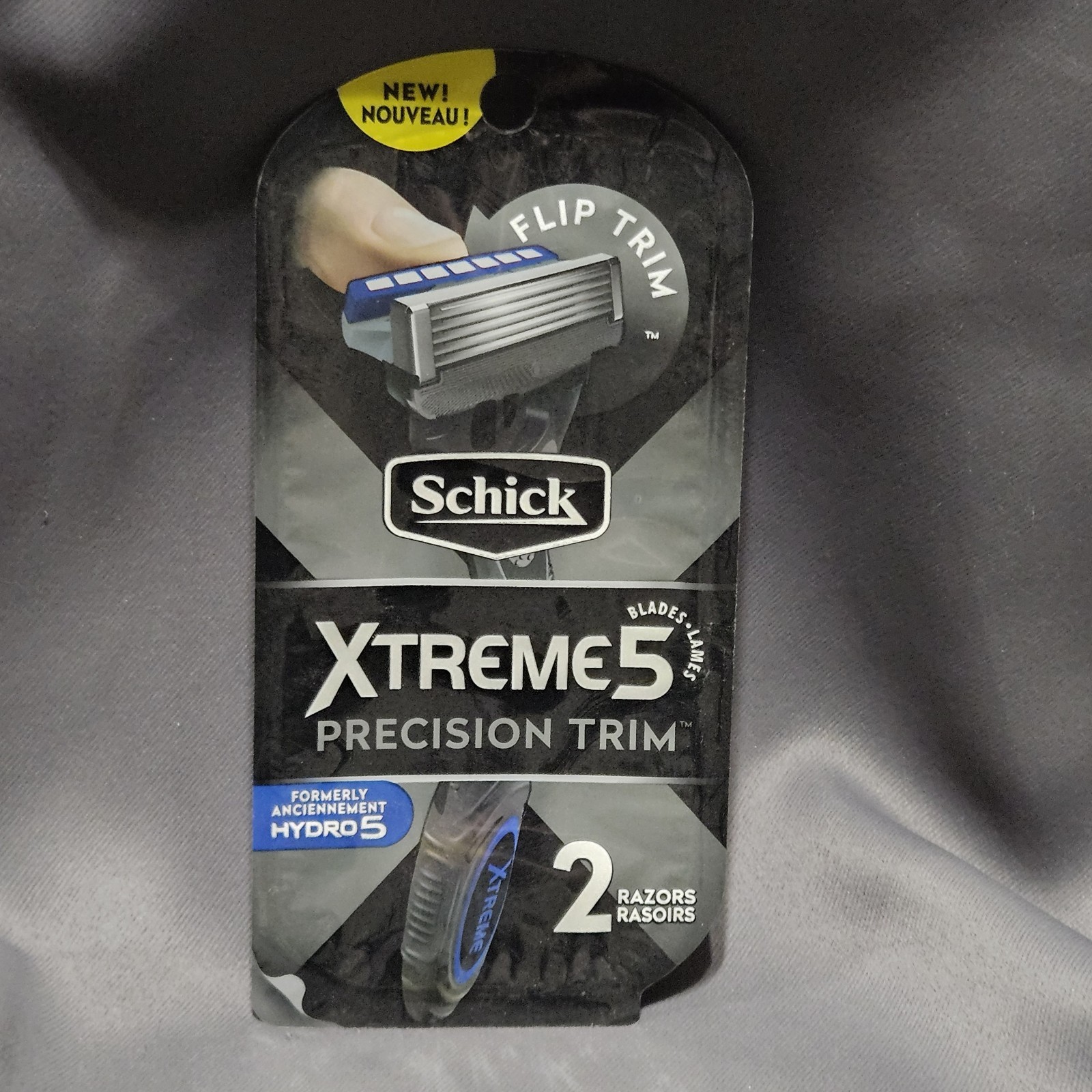 Schick Xtreme 5 Precision Trim 2 Razors Flip Trim