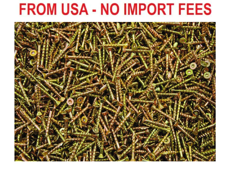 (8000) Torx T20 Star Flat Head 8 x 1-1/4 Yellow Zinc Type 17 Wood Screw BULK