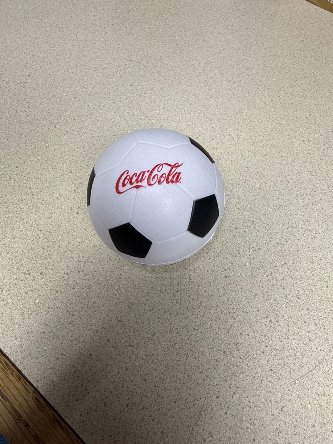 Coca-Cola Branded Mini Soccer Stress Ball Squeeze Toy