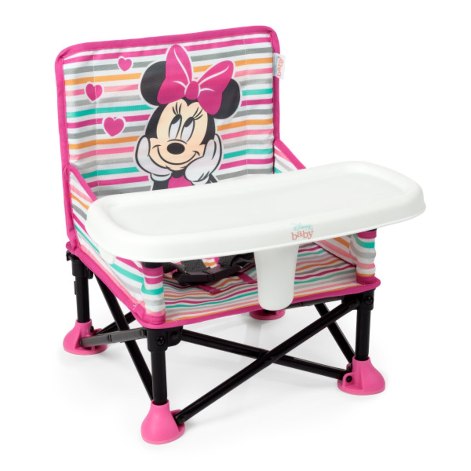 Portable Booster Seat Disney Minnie Mouse Pop N Sit Bright Starts Indoor Outdoor