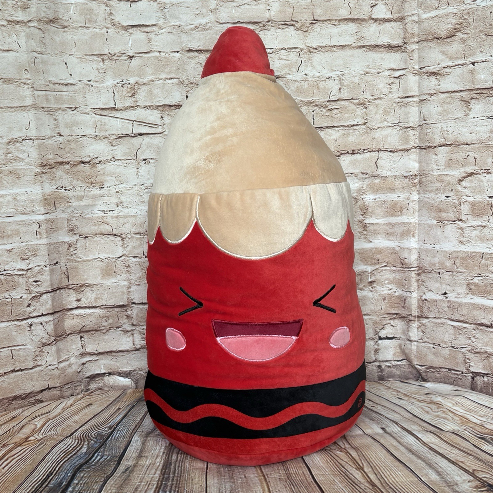 Crayola x Kohls Red Crayon Plush Large 24" Stuffed Animal Lovey Squishy Laughing