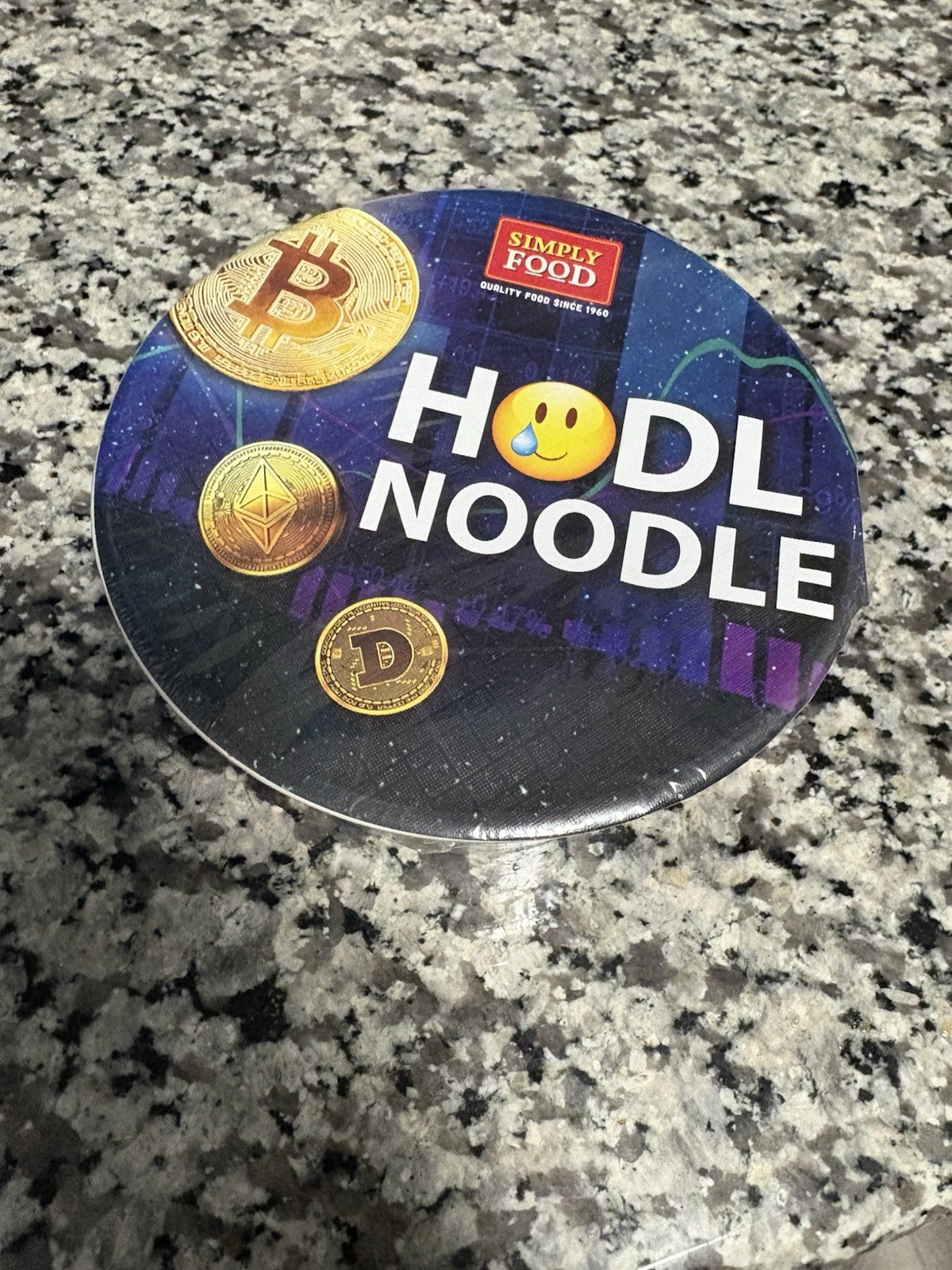 Doge day HODL Noodles Simply Foods crypto collectable RARE Factory Sealed