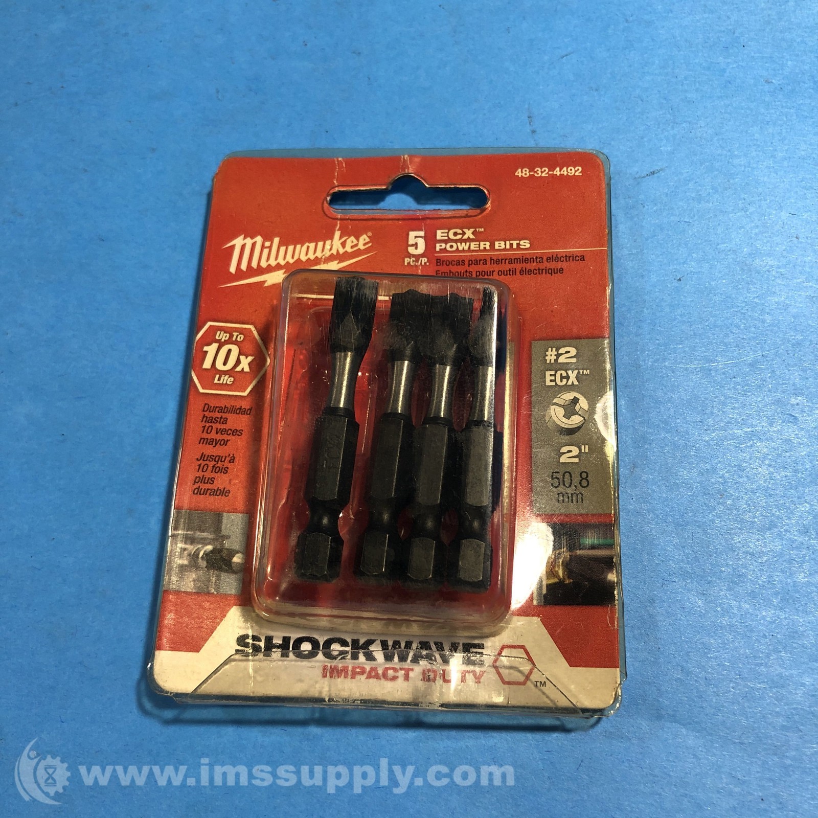 Milwaukee 48-32-4492 Pack of 5 2" Power bits 2643