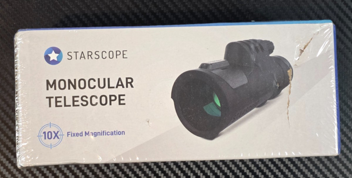StarScope Monocular Telescope 10x Fixed Magnification w/ Rear Lens Cap *Read