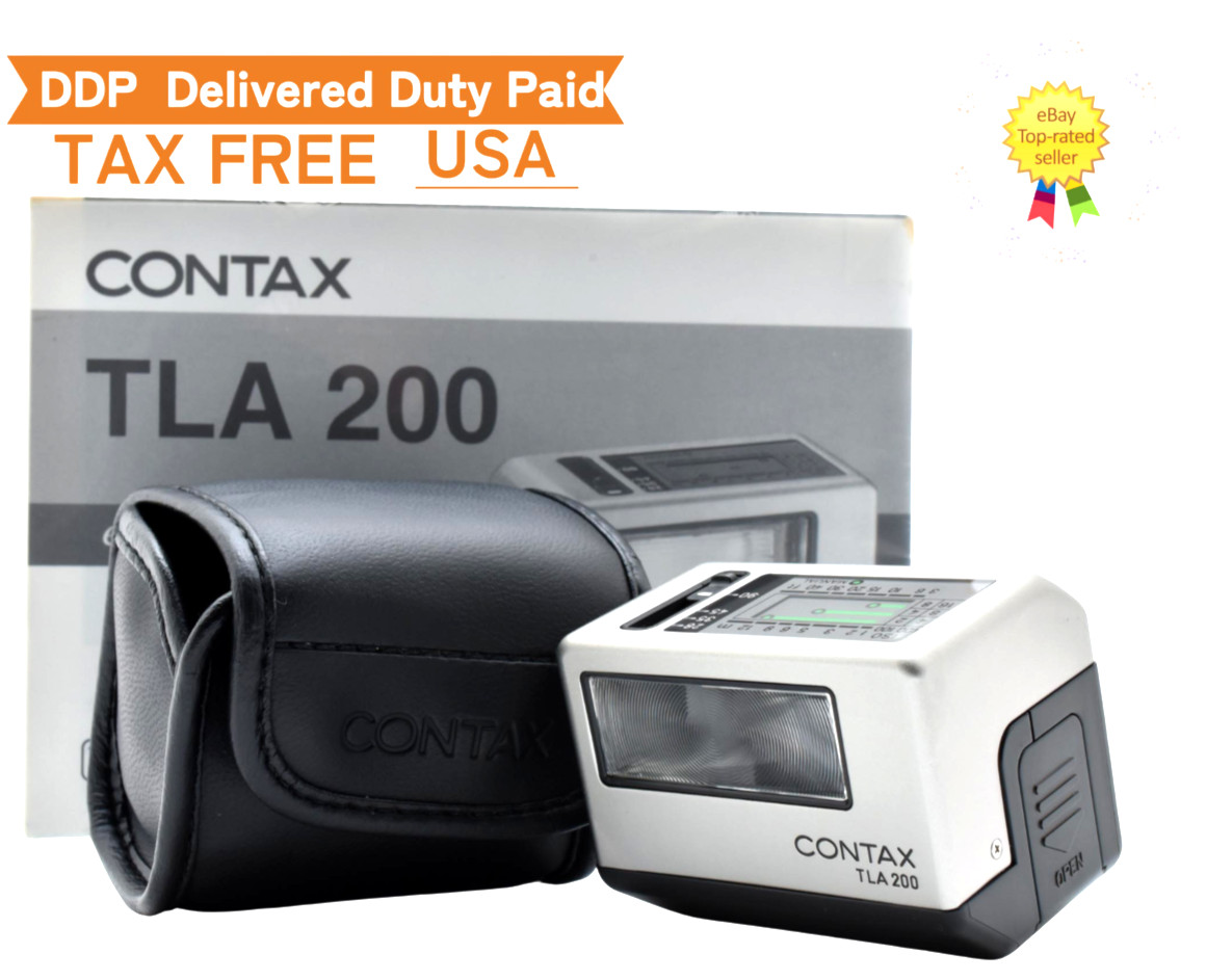 [Almost Unused w/case] CONTAX TLA200 Shoe Mount Flash For G1 G2 From JAPAN
