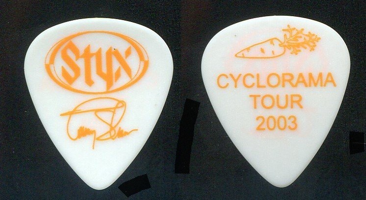 Vintage 2003 Styx Tommy Shaw Concert Tour Guitar Pick Cyclorama