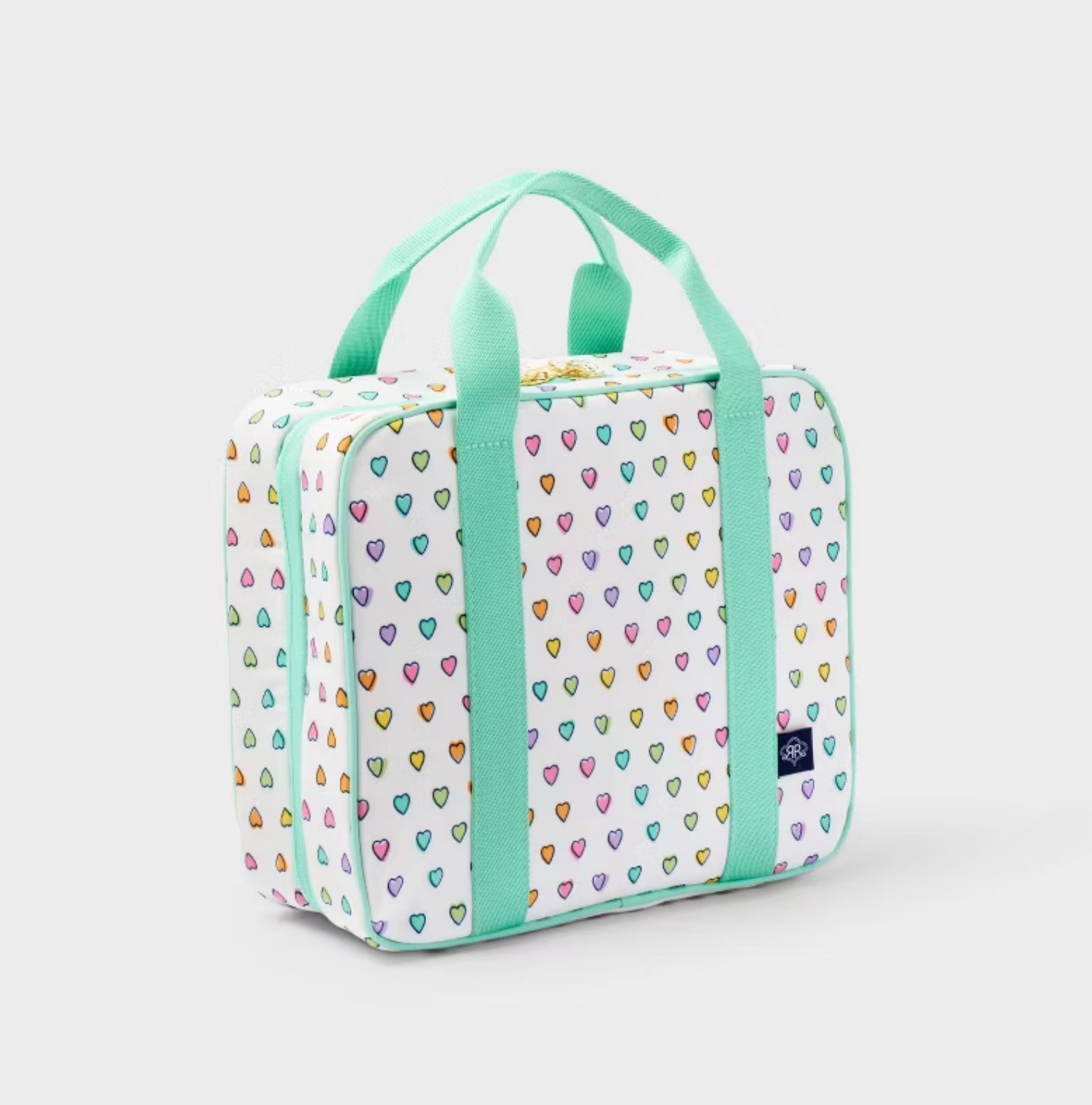 Disco Hearts Wave Hanging Toiletry Bag White & Teal - Roller Rabbit x Target