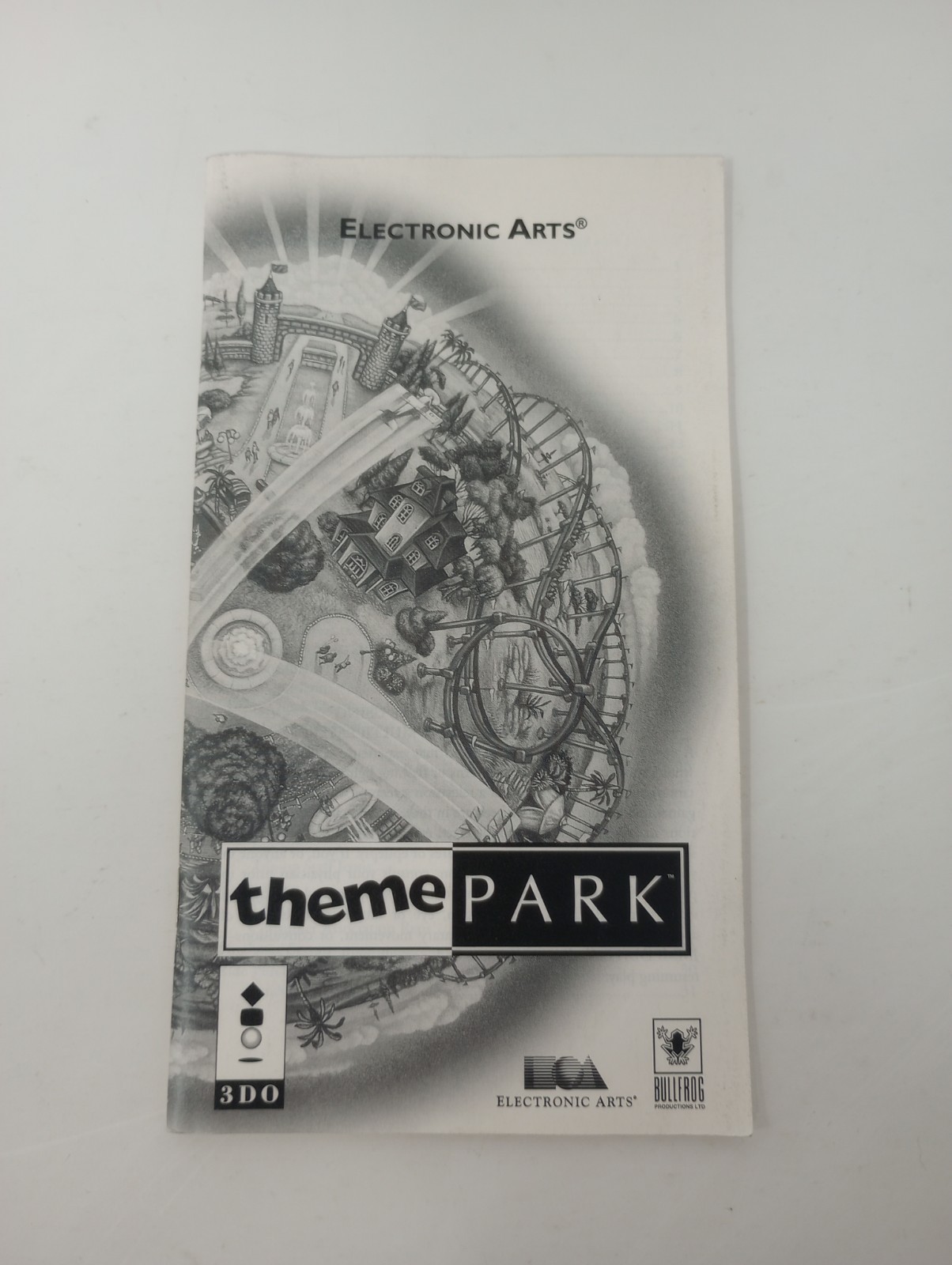 Theme Park MANUAL ONLY (Panasonic 3DO, 1994) Authentic NO GAME 