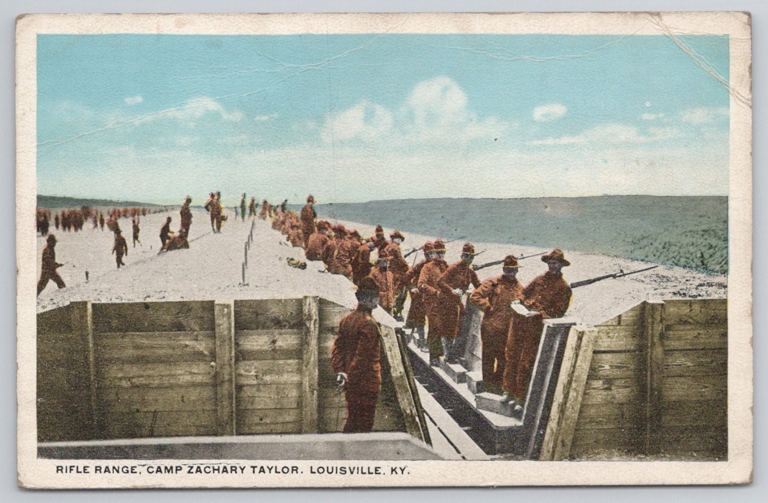 WWI Camp Zachary Taylor Louisville KY Rifle Range Army YMCA Postcard