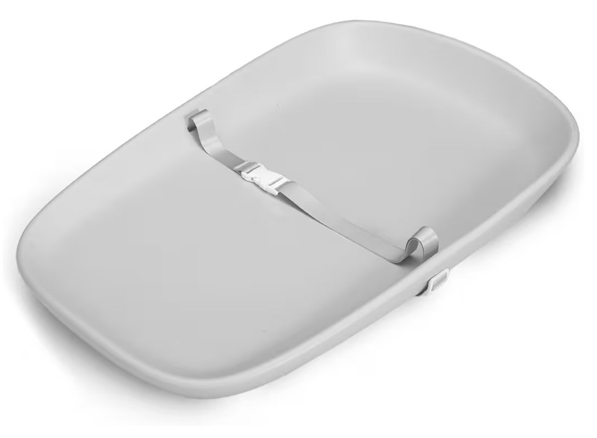 Nest Mello Baby Changing Pad EVA Waterproof Contoured w/ Safety Strap Grey 27”