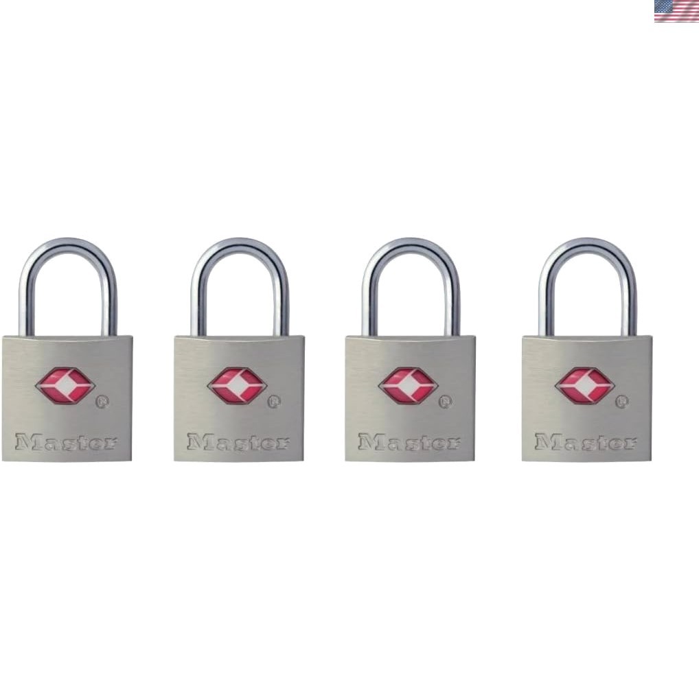 4683Q TSA Keyed Like Luggage Approved Nickel Alike Baggage 4 Each Pack Contai...