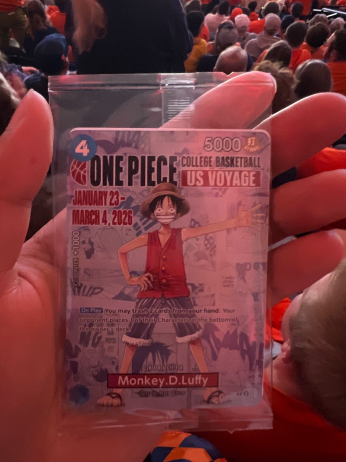 One Piece College Basketball US Voyage Monkey.D.Luffy Card *SEALED*