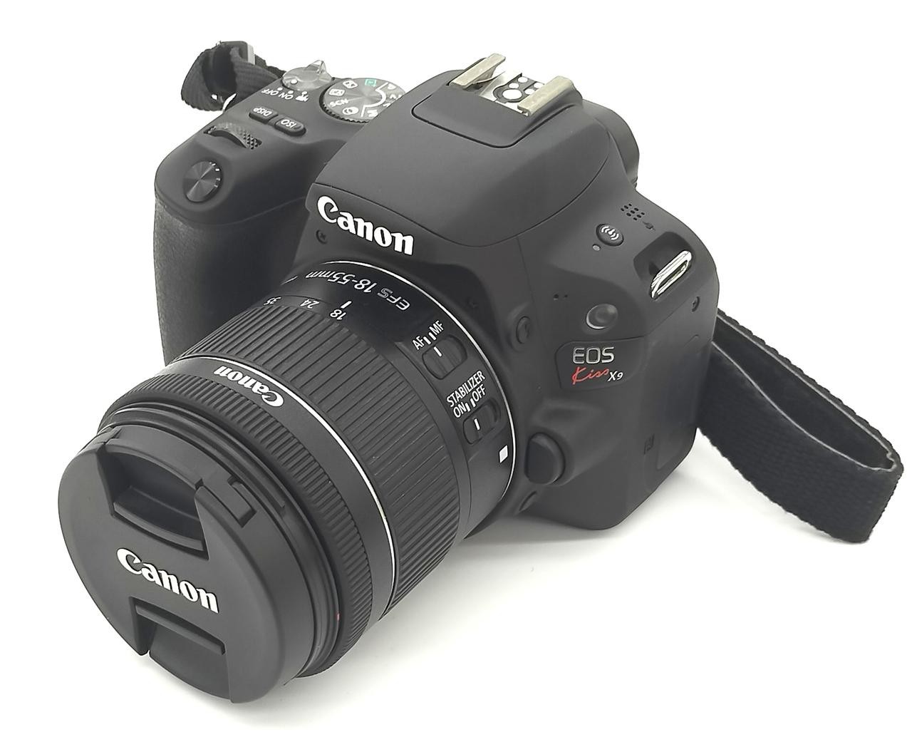 Canon EOS Kiss X9 DSLR Camera with 24.2MP CMOS, EF-S 18-55mm Lens From Japan