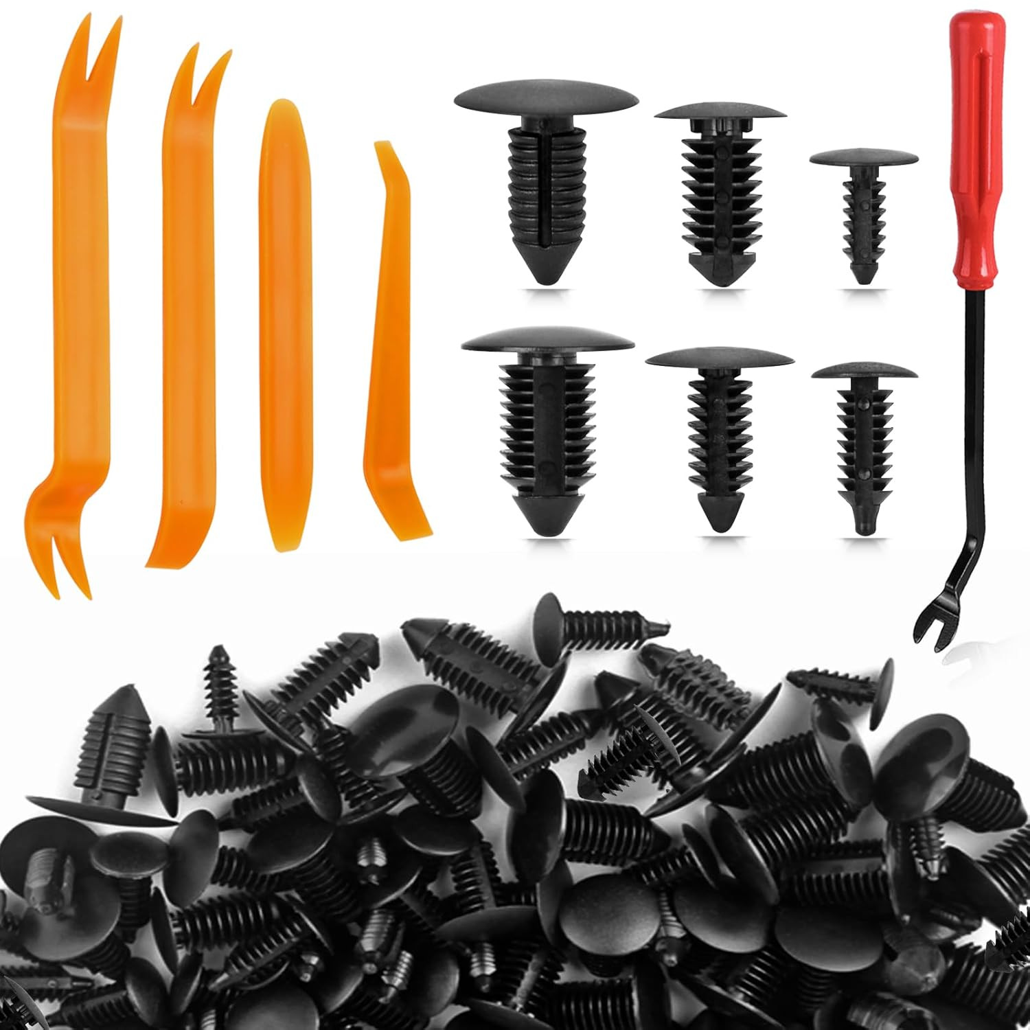 Christmas Tree Style Fender Retainer Clips 6Mm 7Mm 8Mm 9Mm 10Mm 11Mm Universal C