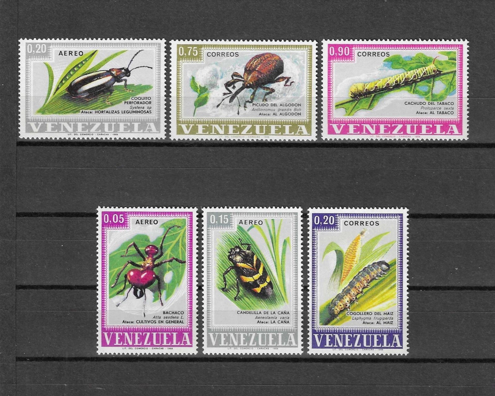 VENEZUELA 1968 SG 2028/2033 MNH