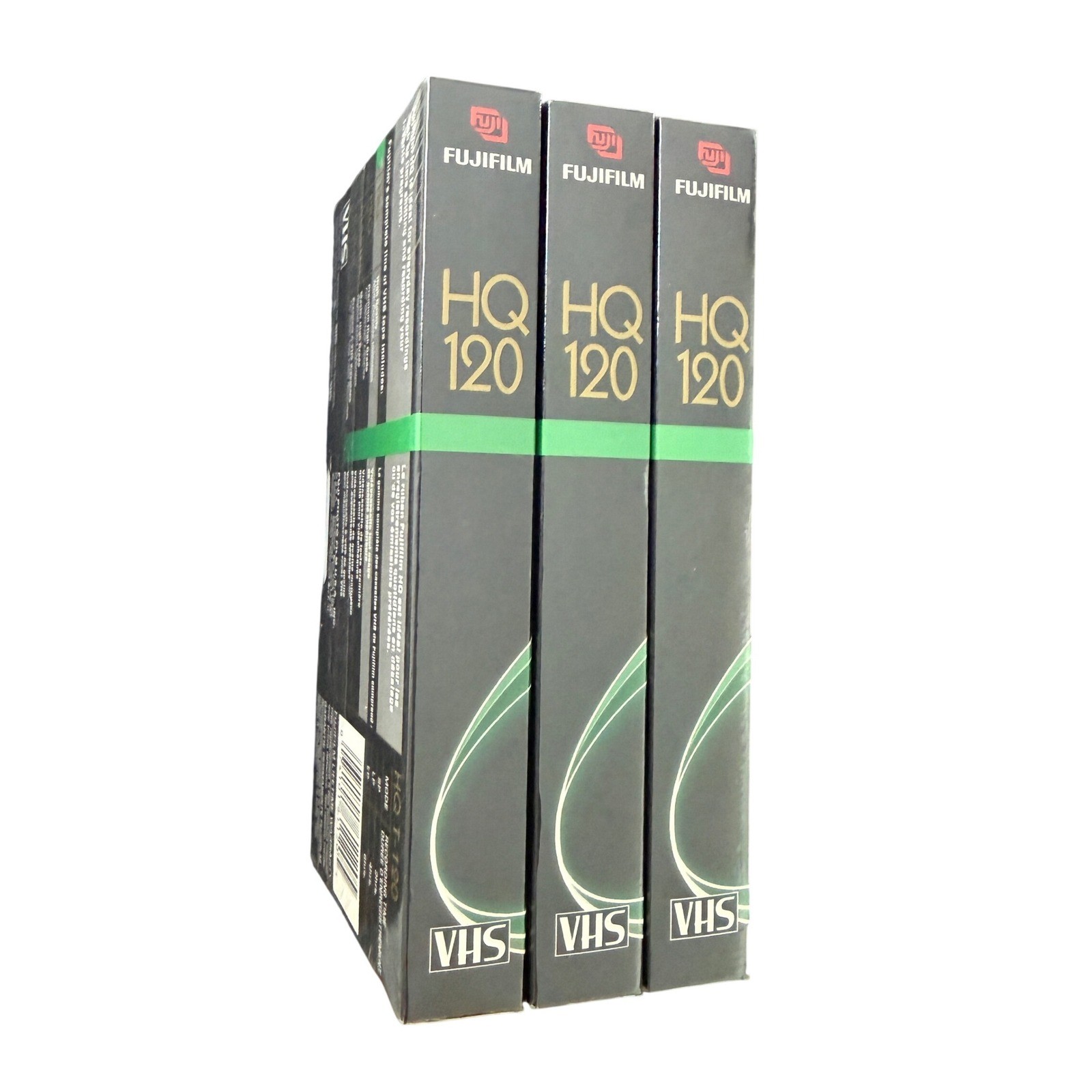 Fujifilm HQ 120 VHS Tapes Lot of 3 New & Sealed Fuji Film Blank VHS Tape 6 Hours