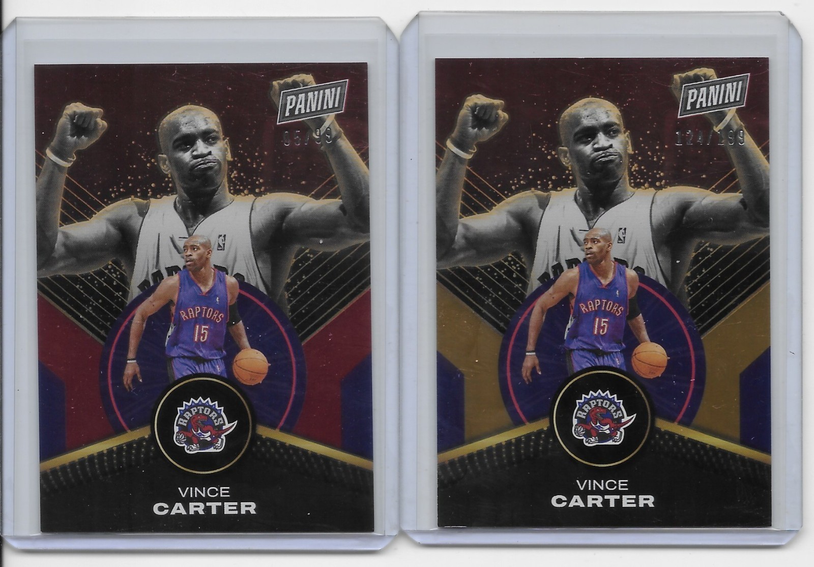 Vince Carter Orange  124 /199  + Red 05/99 2024-25 Panini Player of the Day #58