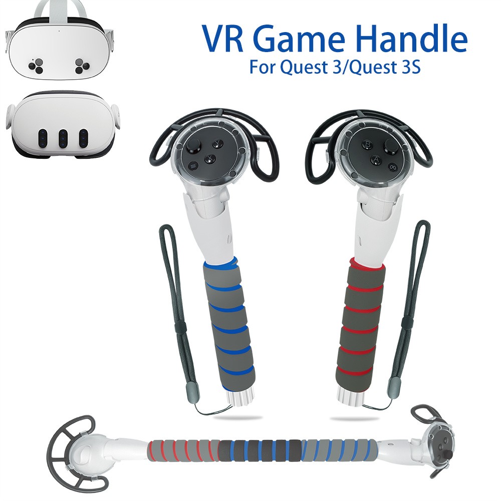 For Meta Quest 3 Rhythm Lightsaber Handle Extension Grip Golf Club Long Grip