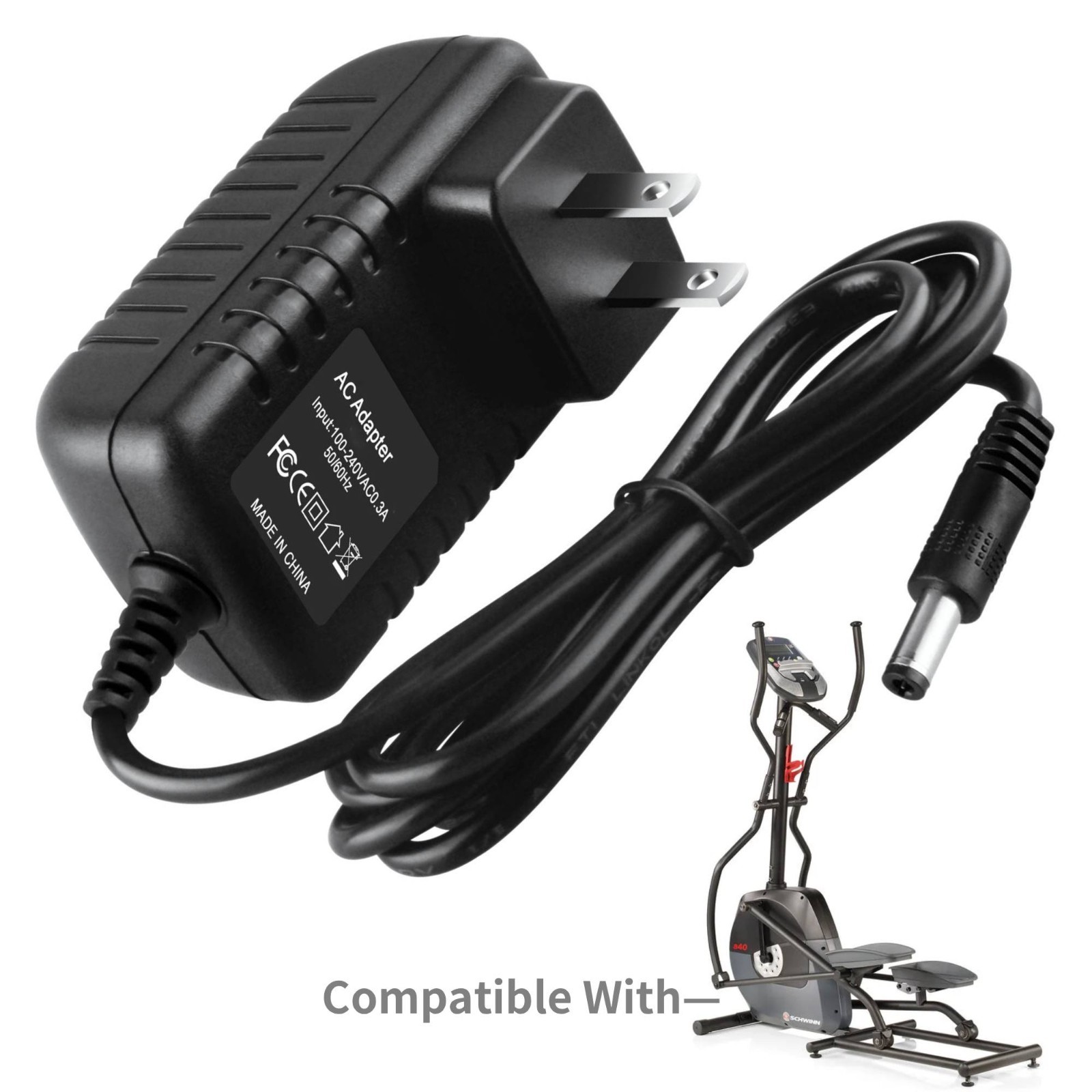 AC Power Adapter for Schwinn A40 A45 Journey 4.0 Elliptical