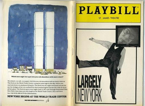 Playbill Largely New York 1989 Bill Irwin & Friends  World Trade Center Cover