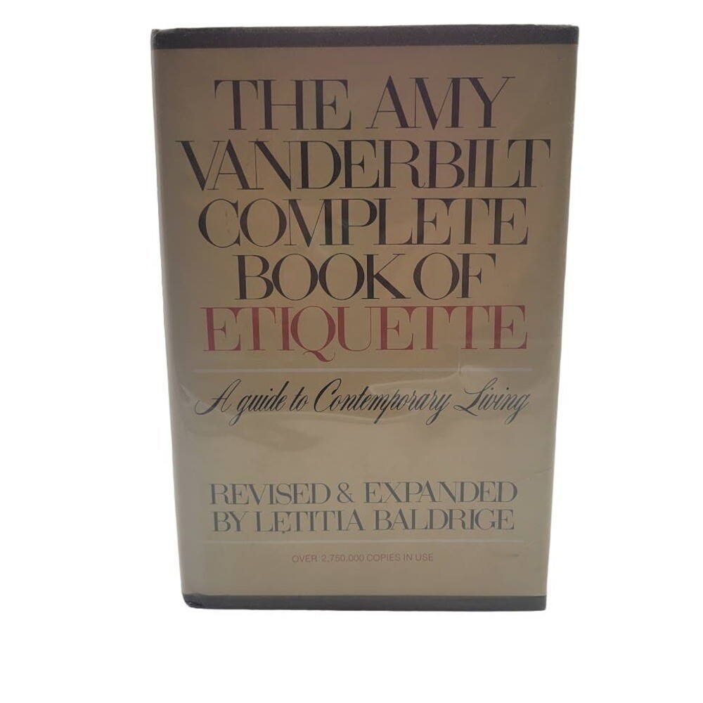 Vintage 1978 Amy Vanderbilt Complete Book of Etiquette Guide Contemporary Living