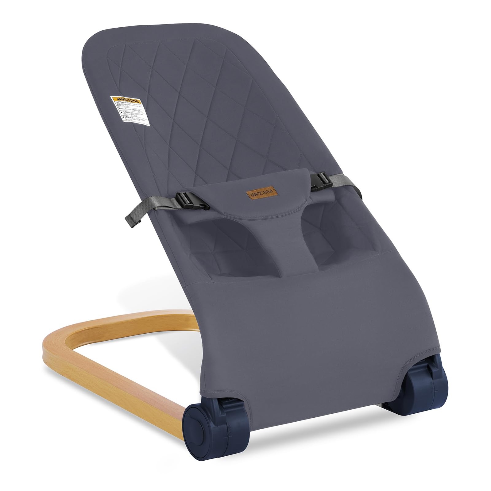 Winchild Baby Bouncer,Portable Bouncer Seat & Foldable with 3 Grey 