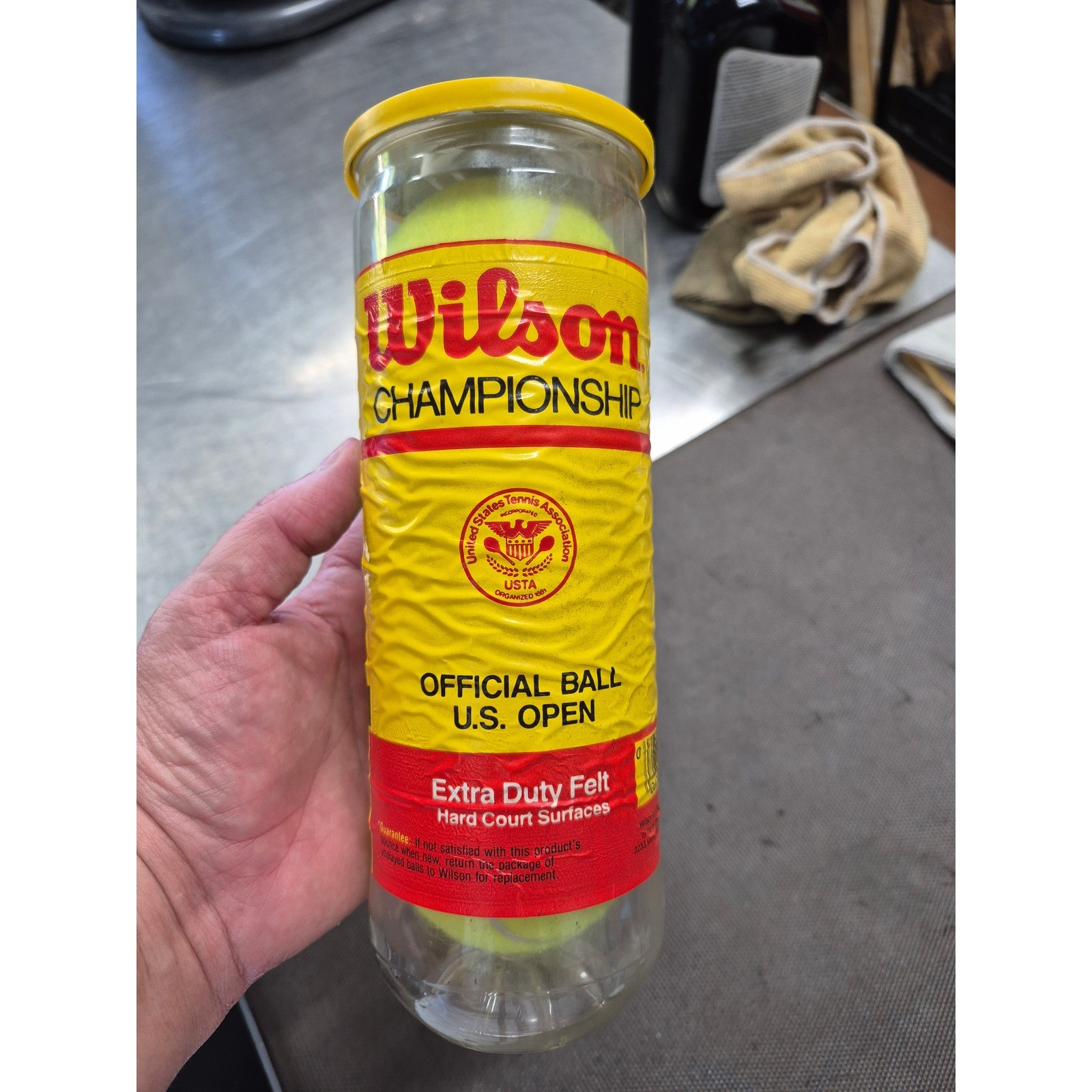 Wilson Championship Tennis Balls U.S. Open Extra Duty Felt Hard Court 3 Ball